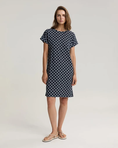 Sportscraft - Geo Print Linen Mini Dress