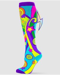 Crazy Skates - Crazy Socks Lightning Swirl Knee-High Socks