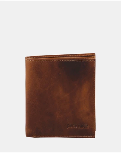 Pierre Cardin - Pierre Cardin Rustic Leather Tri-Fold Men's Wallet