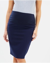 Angel Maternity - Maternity Straight Cut Ponti Work Skirt
