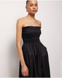 AERE - Aminta Strapless Midi Dress