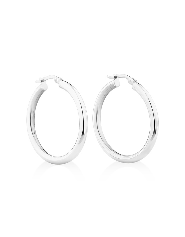 Michael Hill - 25mm Hoop Earrings in Sterling Silver