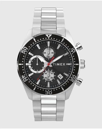 TIMEX - Ridgefield Chronograph 42mm Stainless Steel Bracelet Watch