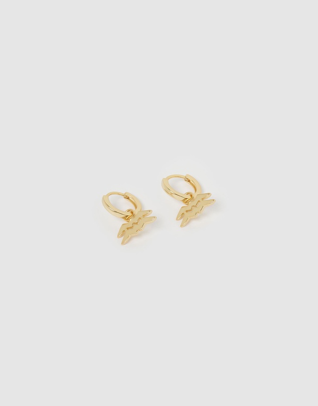 Izoa - Aquarius Star Sign Symbol Huggie Earring