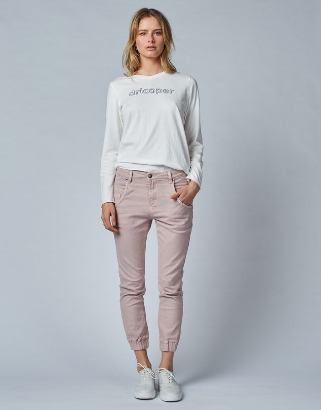 DRICOPER DENIM - Cuffed Pink Clay Jeans