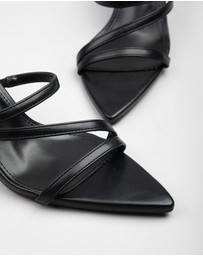 RAID - Tosca Pointed heeled mule sandals in Black