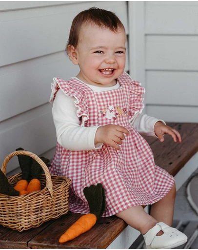 Purebaby - Gingham Pinnie Set -Kids-Babies