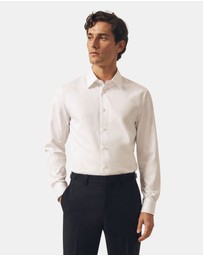 Henry Bucks - HENRY SARTORIAL Bamboo Easy Care Shirt WHITE