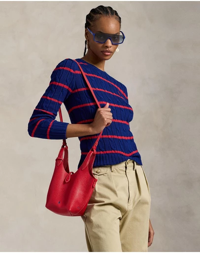 Polo Ralph Lauren - Striped Cable-Knit Cotton Sweater