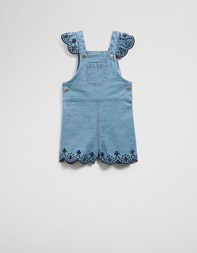 Country Road - Organically Grown Cotton Denim Broderie Overall