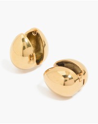 Lovisa - Waterproof Gold Plated Stainless Steel Chunky Pebble Huggie Earrings