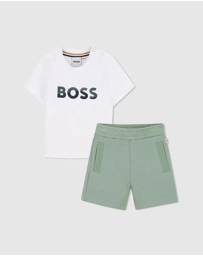 BOSS - T Shirt And Bermuda Shorts - Kids