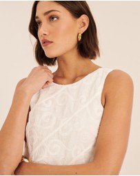 AERE - Bella Broderie Mini Dress