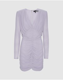 ROTATE - Crepe Mini Gathered Dress