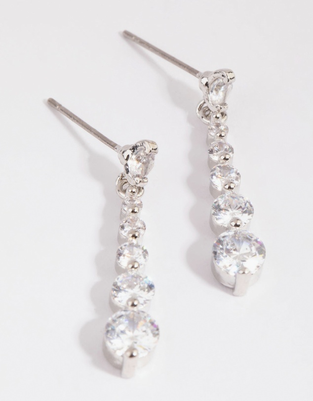 Lovisa - Small Graduated Crystal Drop Earrings