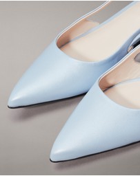 Calvin Klein - Leather Slingback Ballerinas