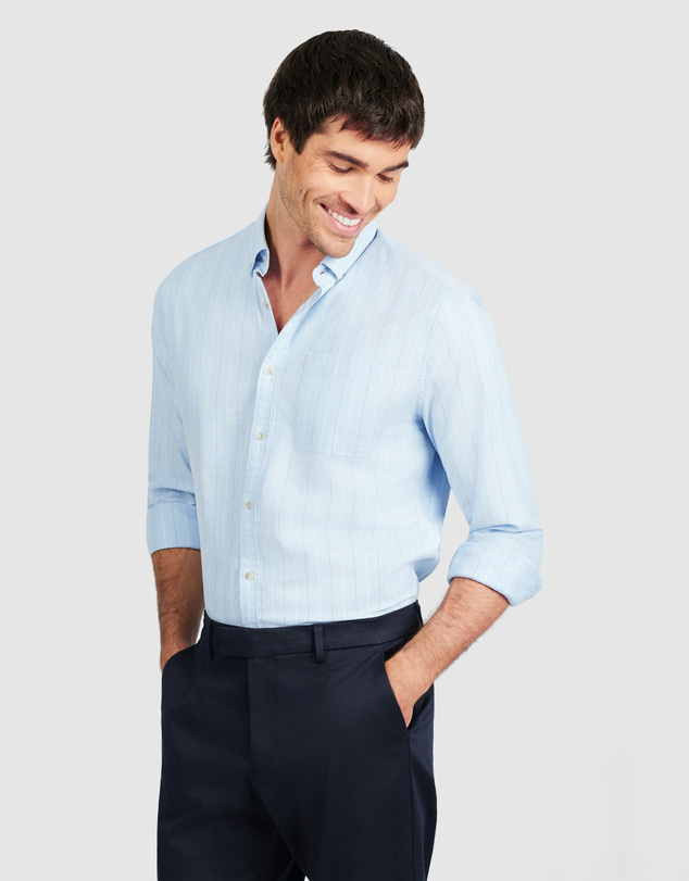 Tarocash - Stripe Oxford Easy Care Shirt