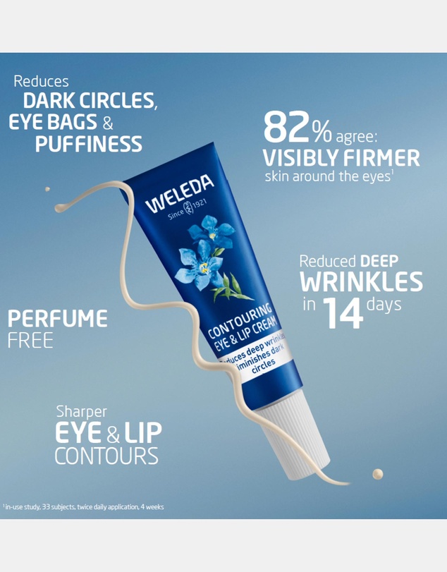 Weleda - Contouring Eye & Lip Cream - Blue Gentian & Edelweiss, 10ml