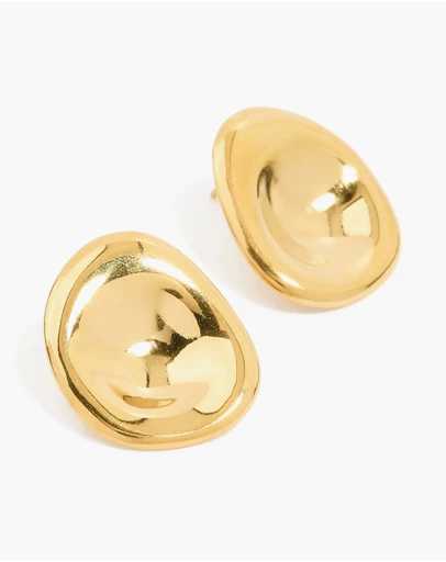 Lovisa - Waterproof Gold Plated Stainless Steel Button Stud Earrings