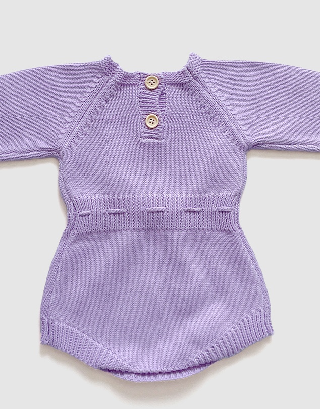 WITH LOVE FOR KIDS - Long Sleeve Knitted Romper - Babies