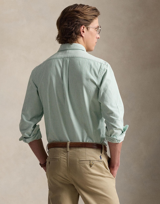 Polo Ralph Lauren - Custom Fit Striped Oxford Shirt - ICONIC EXCLUSIVE