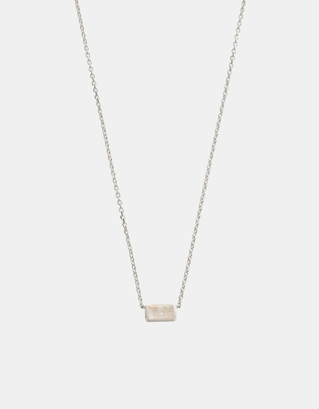 Kirstin Ash - Baguette Birthstone Necklace June Moonstone