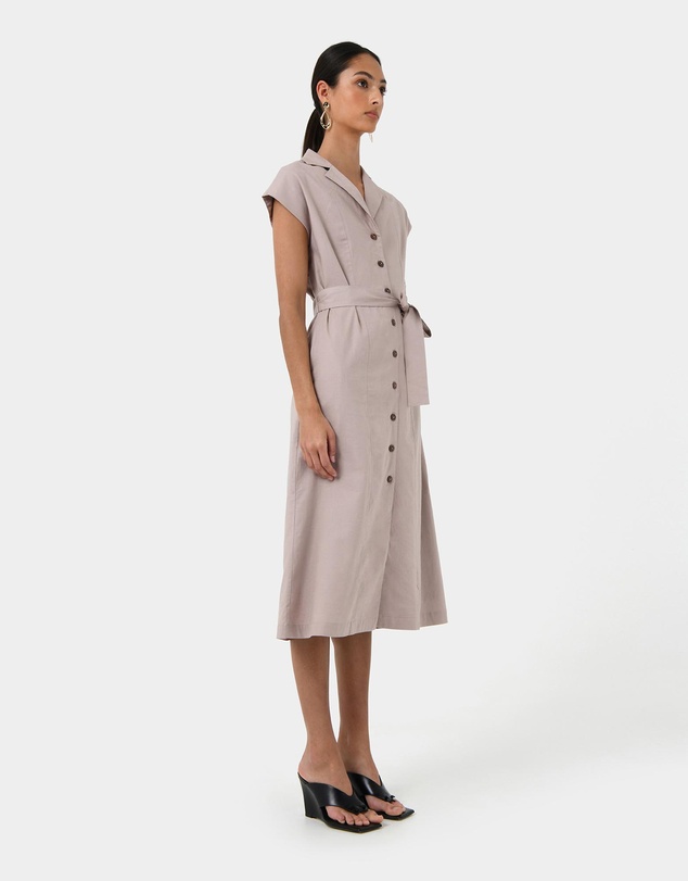 Forcast - Kade V-Neck Linen Dress