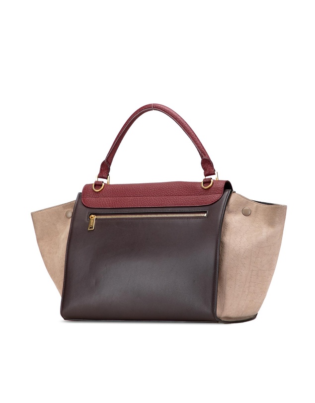 Pre-Loved by Azura Reborn - Pre-Loved Medium Tricolor Leather Trapeze Satchel