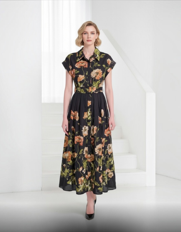 Mossée - Arabelle Floral Midi Dress