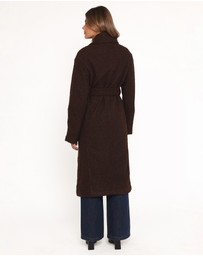 Petal & Pup - Goodie Shearling Coat - Chocolate