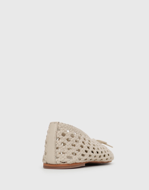 Betts - Georgia Leather Woven Ballet Flats
