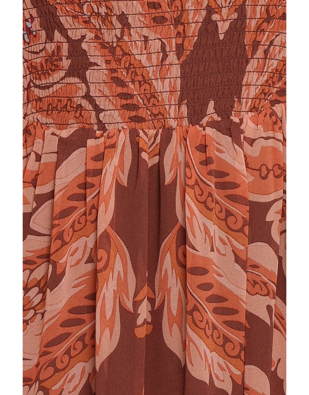 Petal & Pup - Nicholi Long Sleeve Maxi Dress - Brown Paisley