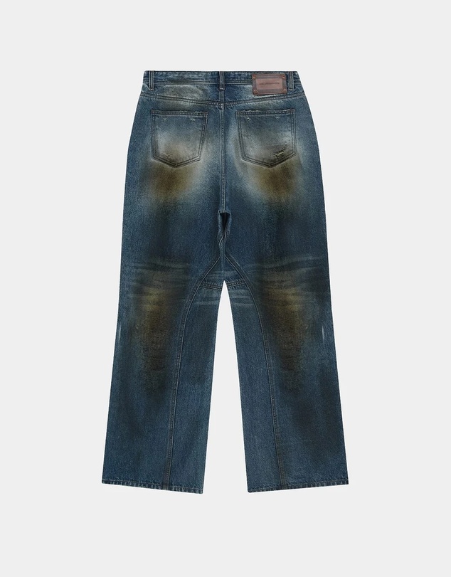 Andersson Bell - Coated Blue Wide-Leg Jeans