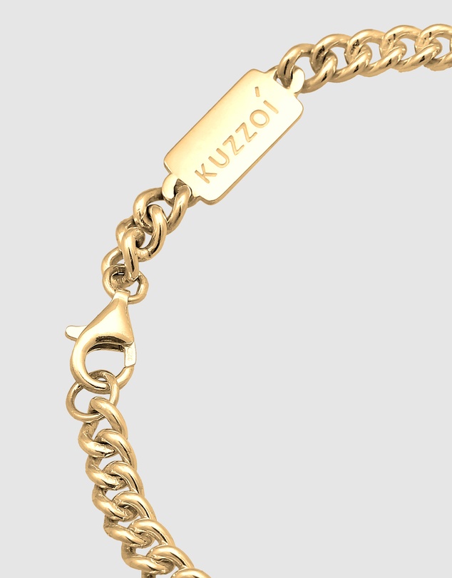Kuzzoi - ICONIC EXCLUSIVE - Classic Curb Chain Bracelet in Gold-Plated 925 Sterling Silver