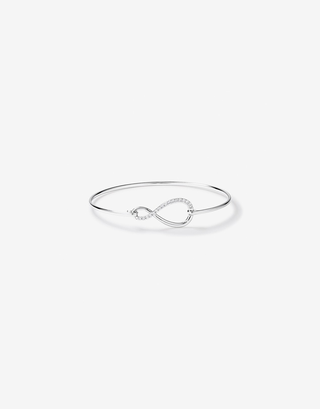Michael Hill - Cubic Zirconia Infinity Bangle in Sterling Silver