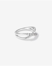 Michael Hill - 0.20 Carat TW Round Brilliant Diamond Crossover Ring in Sterling Silver