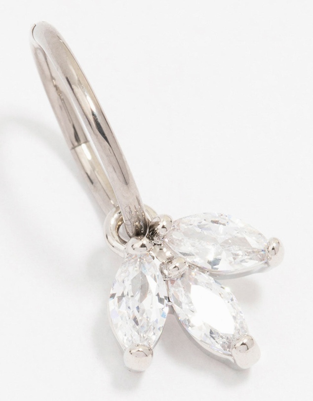 Lovisa - Titanium Marquise Dangle Belly Ring