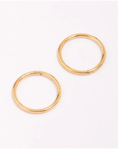 Lovisa - Gold Plated Surgical Steel Sleeper Earrings 12mm