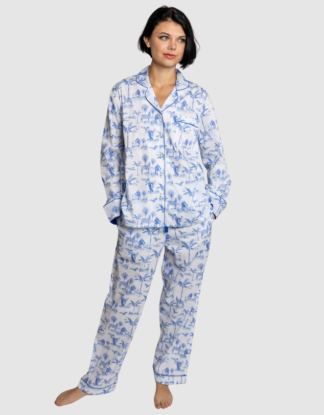 Sant And Abel - Women's Skydog Blue Long PJ Set