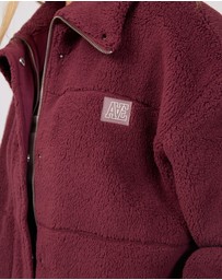 All About Eve - Cosy Club Teddy Jacket Wine