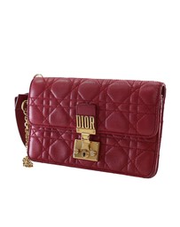 Pre-Loved by Azura Reborn - Pre-Loved Lambskin Cannage DiorAddict Wristlet Clutch