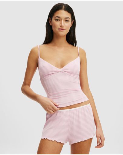 Ribbed Lucy Stripe Rosy Haze Pink & Pink Kiss