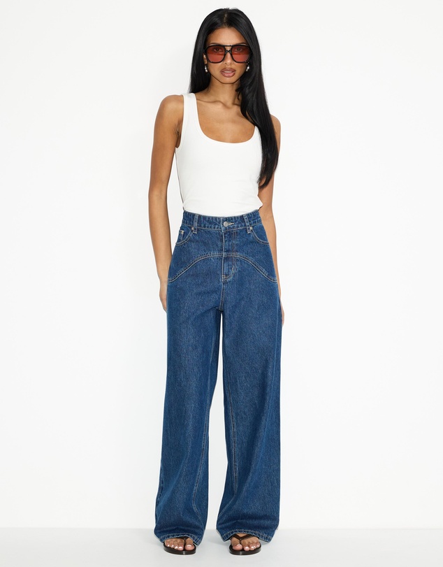 Dazie - Cansas High Rise Straight Leg Jeans