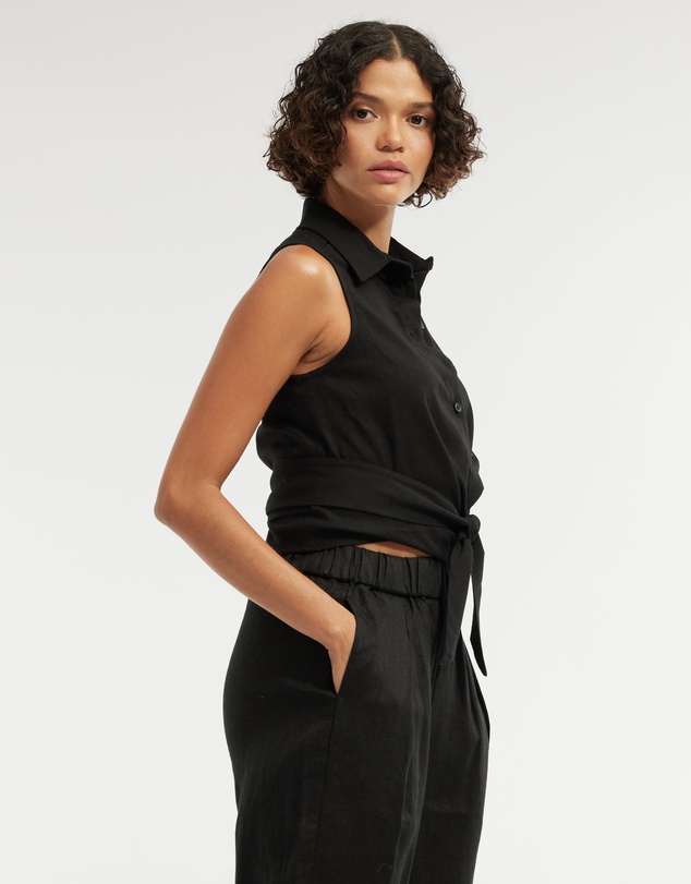 Amelius - Naomi Wrap Crop Shirt