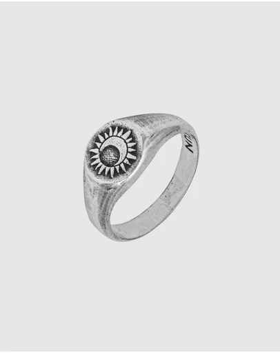 Haze & Glory - ICONIC EXCLUSIVE - Sacred Sun Signet Ring in 925 Silver