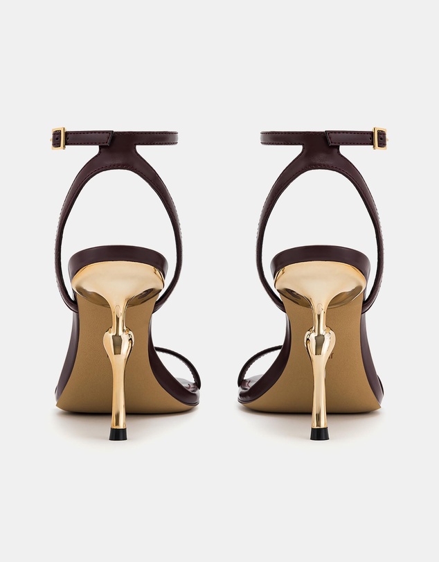 JW PEI - Alivia Gold Metal Heel Sandals