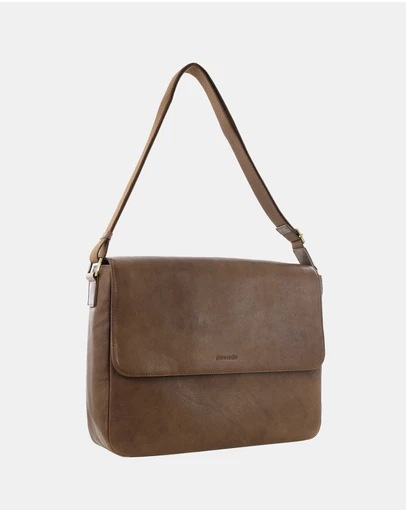 Pierre Cardin - Pierre Cardin Men's Leather Messenger Bag