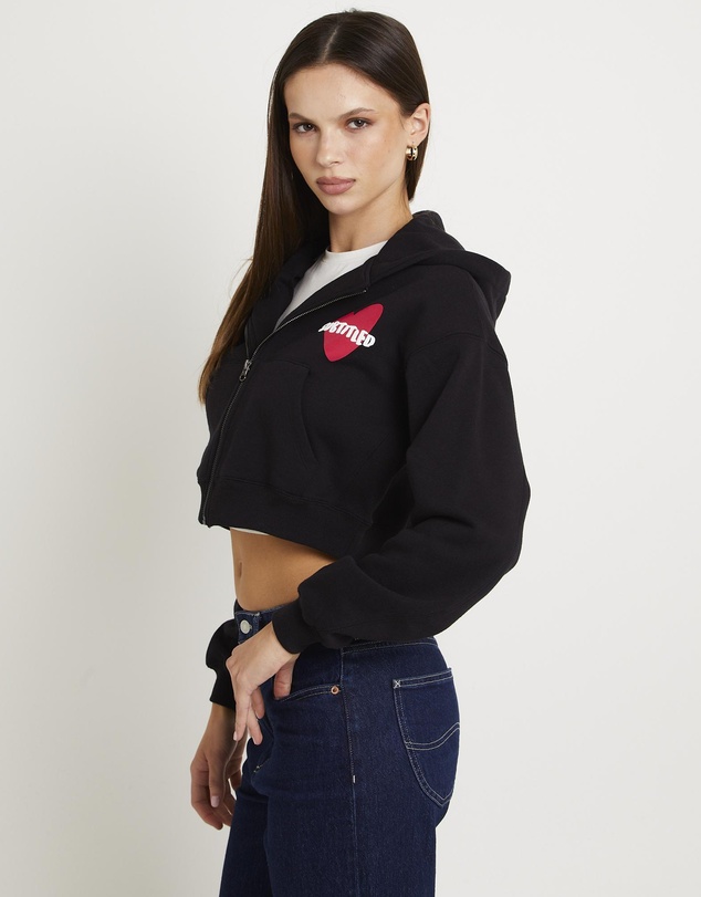 Subtitled - Lovers Club Cropped Zip Hoodie