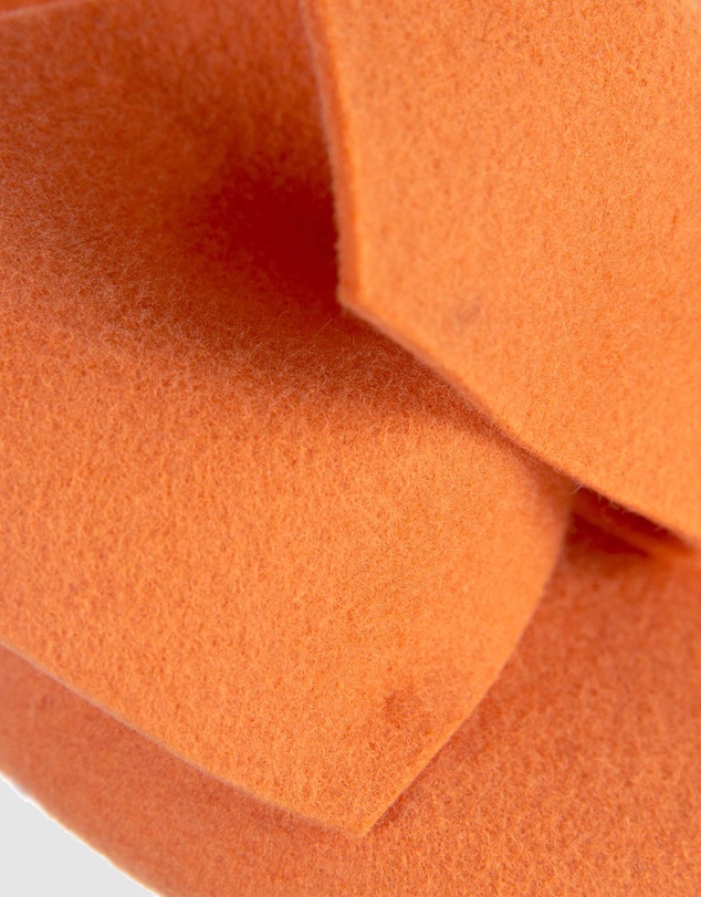 Max Alexander - Winter Orange Felt Pillbox with Bow