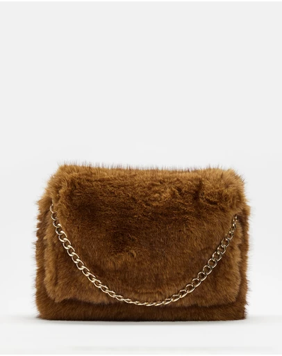 Lindsay Nicholas New York - Arlo Faux Fur Bag in Mink